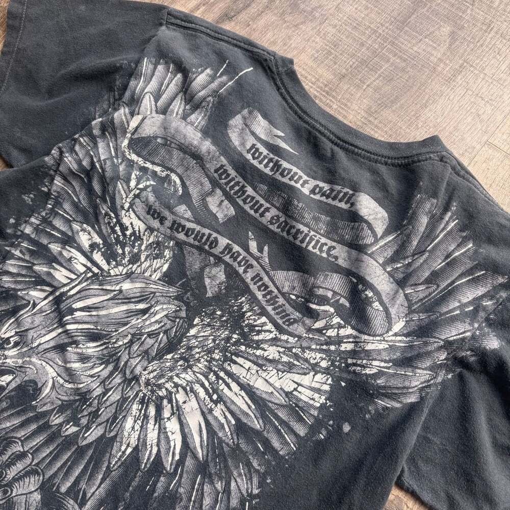 Sacrifice Graphic T-Shirt Size S/P Black Without Pain Without Sacrifice